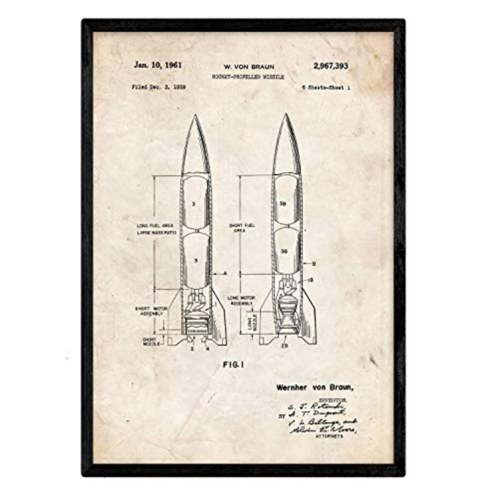 POSTER Missile Patent A3 Rahmenlos - Klar, Papier (29.7/5/42cm) - Nacnic