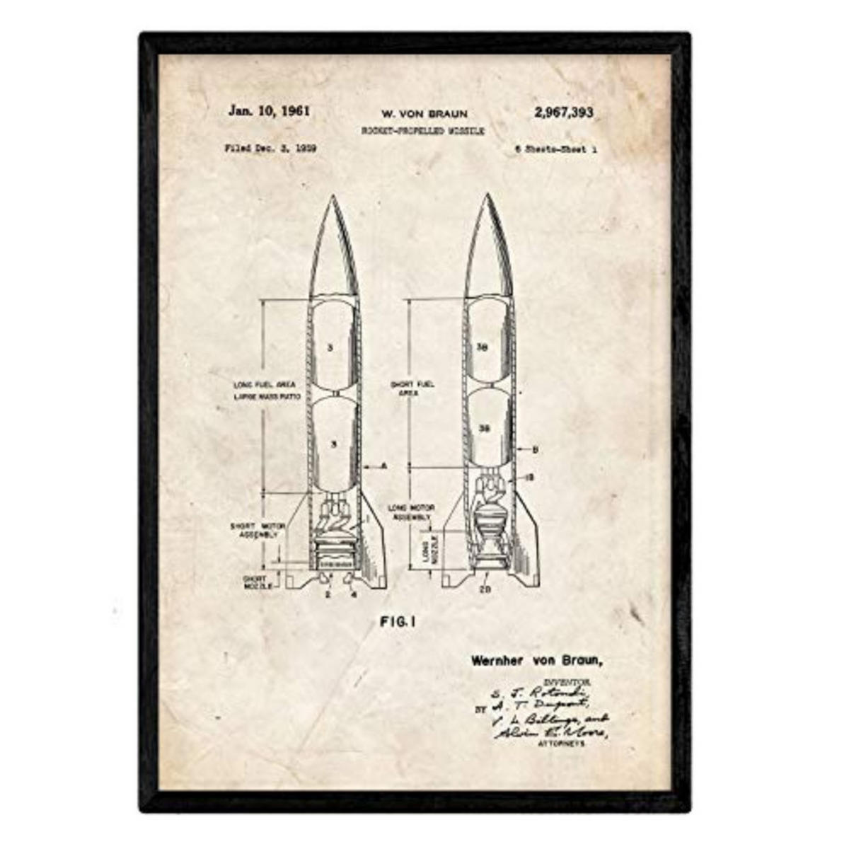 POSTER Missile Patent A3 Rahmenlos - Klar, Papier (29.7/5/42cm) - Nacnic