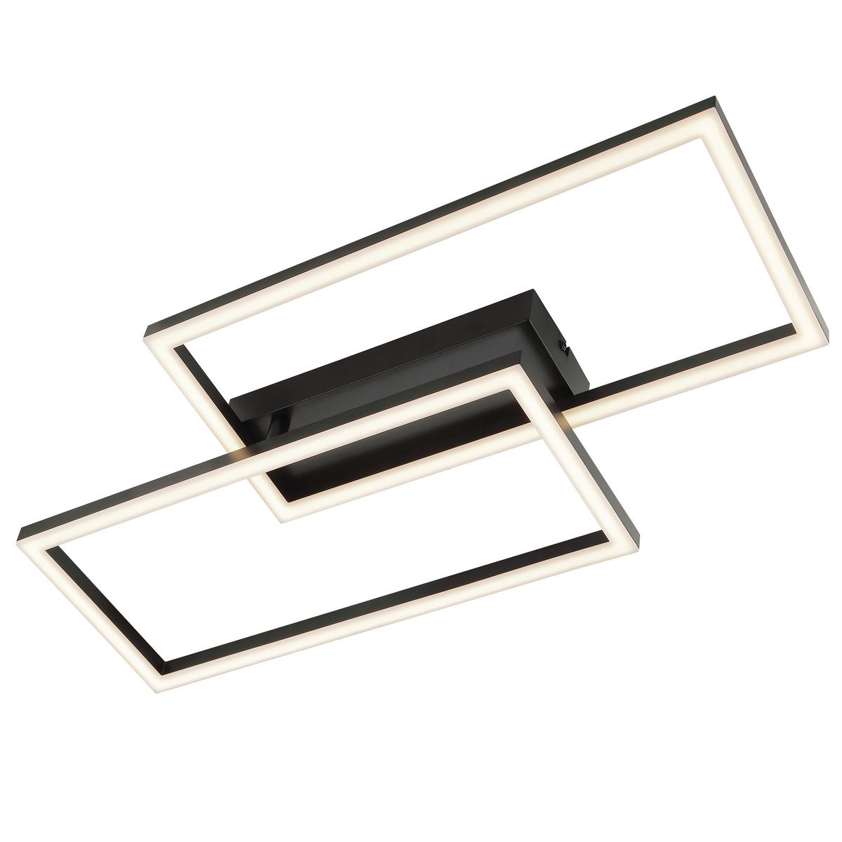 LED DECKENLEUCHTE Jorvic Schwarz 29/60/8 cm - Schwarz, Kunststoff (29/60/8cm) - Brilliant