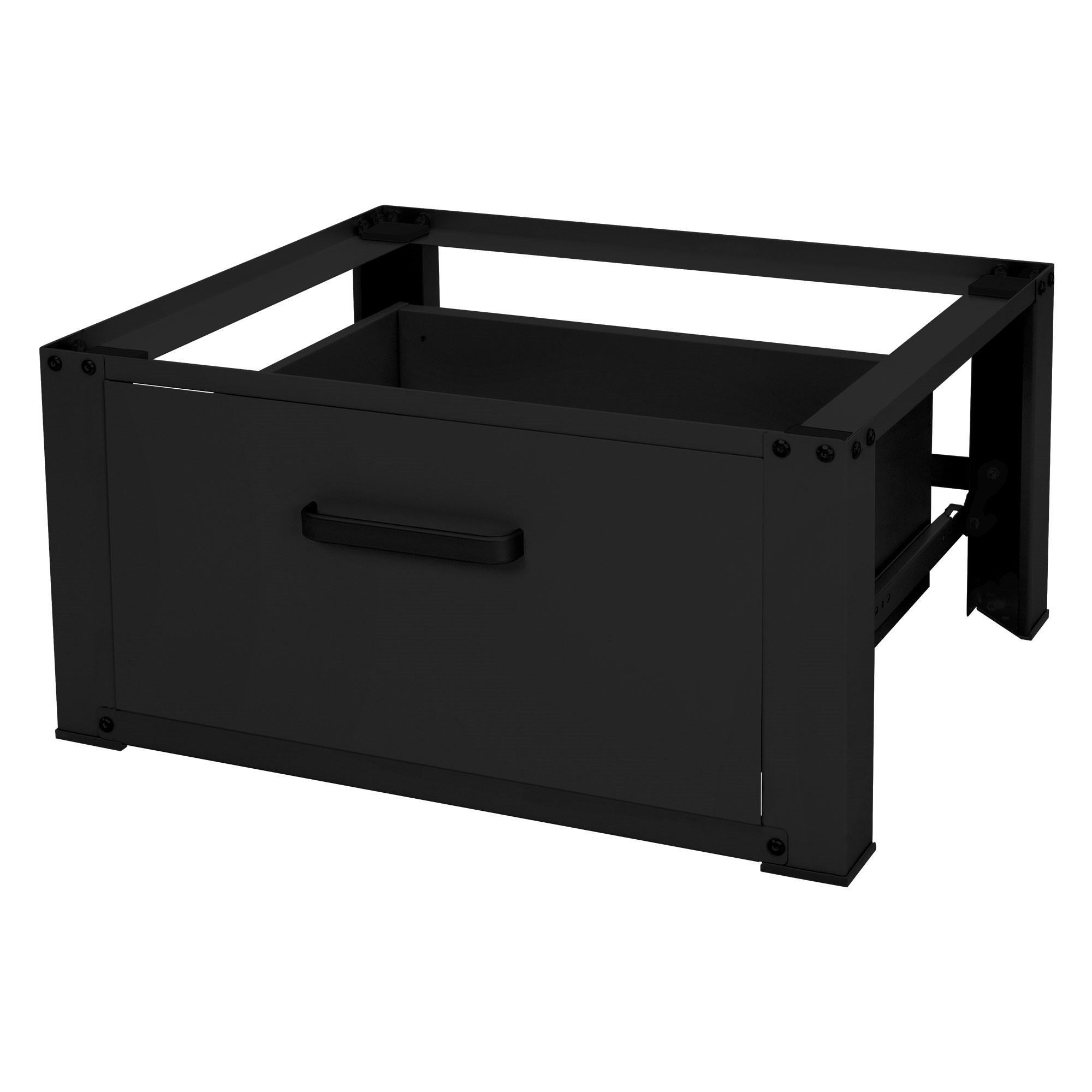 ML-DESIGN PODSTAVEC POD PRAČKU se zásuvkou 63x54cm černý z oceli