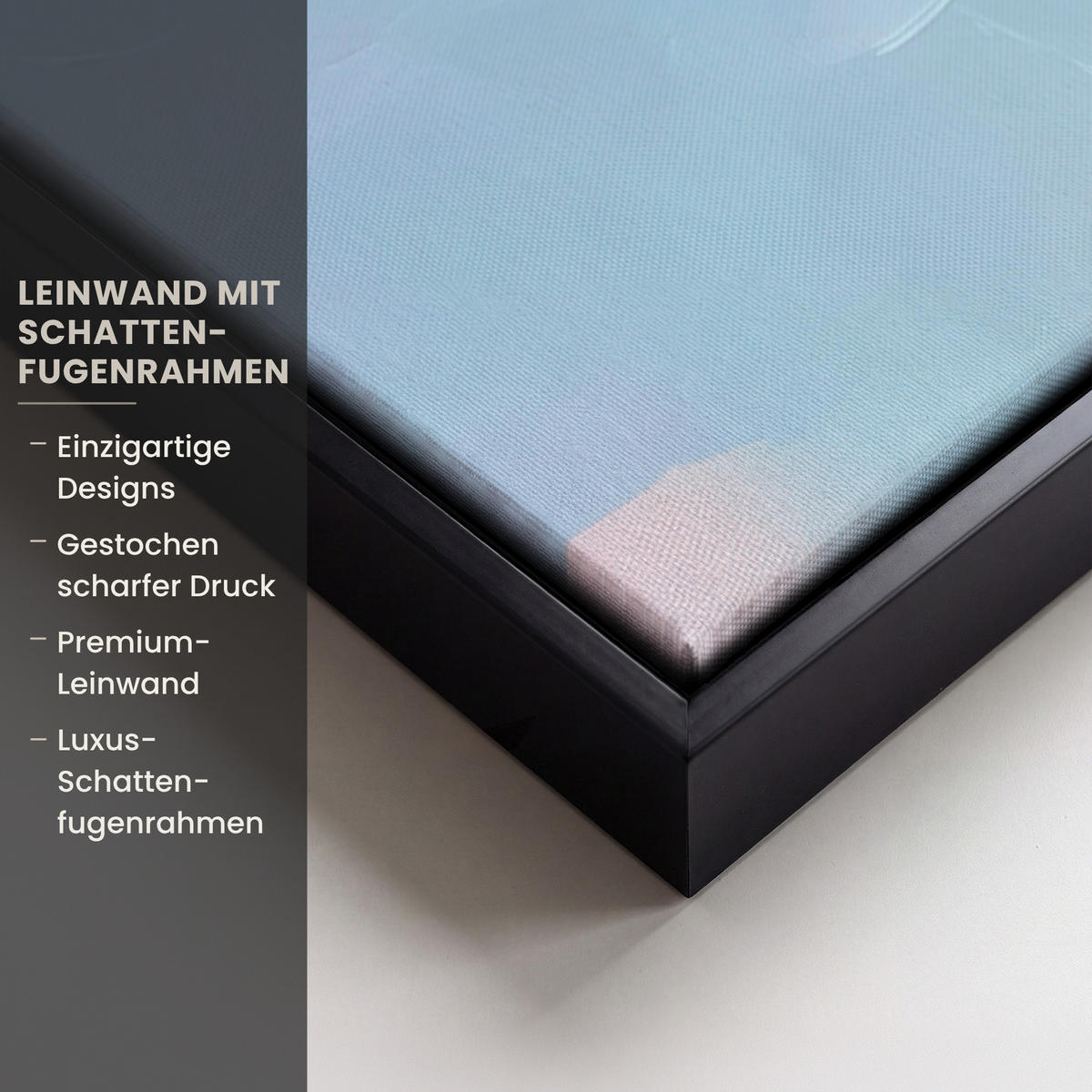 LEINWAND Bilder mit Rahmen - Tulpen - Rosa Akzente - Blau - 40x60 - Pastellblau, Textil (40/60cm) - MuchoWow