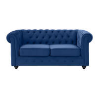 SOFA ohne Schlafmöglichkeit - 2 Personen - Samt, Stoff - Königsblau - - Blau, Textil (165/72/88cm) - Vente-Unique
