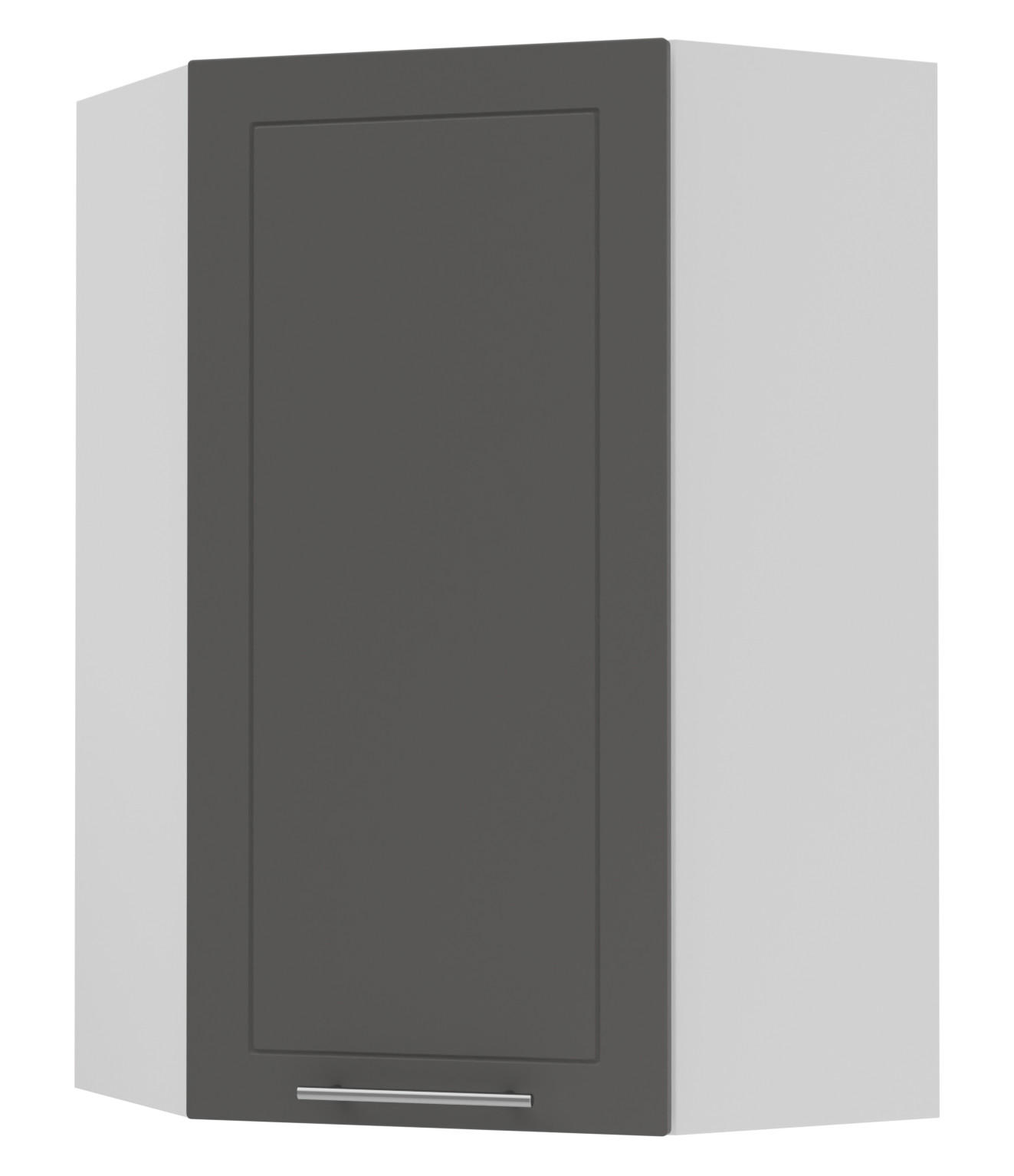 Feldmann-Wohnen Küchenhängeschrank Graphit, Weiß 60x96x60 cm