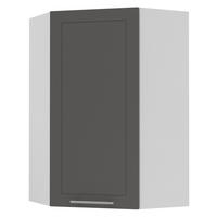 KÜCHENHÄNGESCHRANK Kvantum W4/10/60 Graphit Matt / Weiß Matt 60 / 60 / 96cm - Graphitfarben/Weiß, Holz/Holzwerkstoff (60/96/60cm) - Feldmann-Wohnen