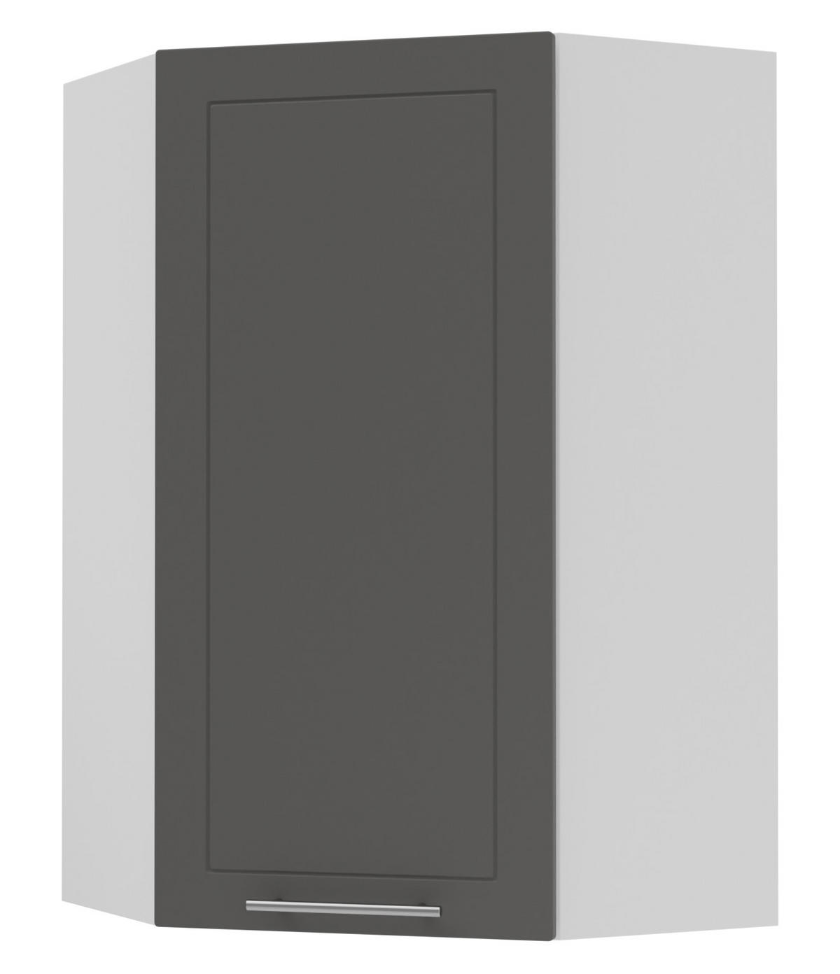 KÜCHENHÄNGESCHRANK Kvantum W4/10/60 Graphit Matt / Weiß Matt 60 / 60 / 96cm - Graphitfarben/Weiß, Holz/Holzwerkstoff (60/96/60cm) - Feldmann-Wohnen