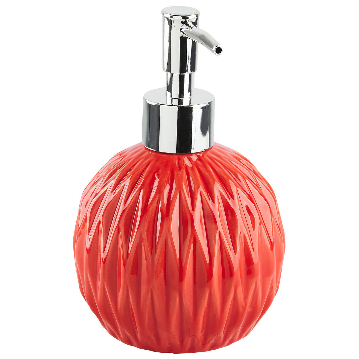 BADEZIMMER Set 3-teilig Keramik rot Belem - Rot, Stein (11/15/11cm) - Beliani