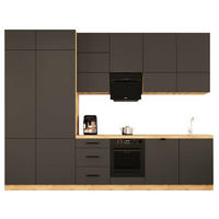 KÜCHENZEILE 340 cm - Langen KL20-M340 - in Grau / Matt - Grau, Holz (340/248/58cm)
