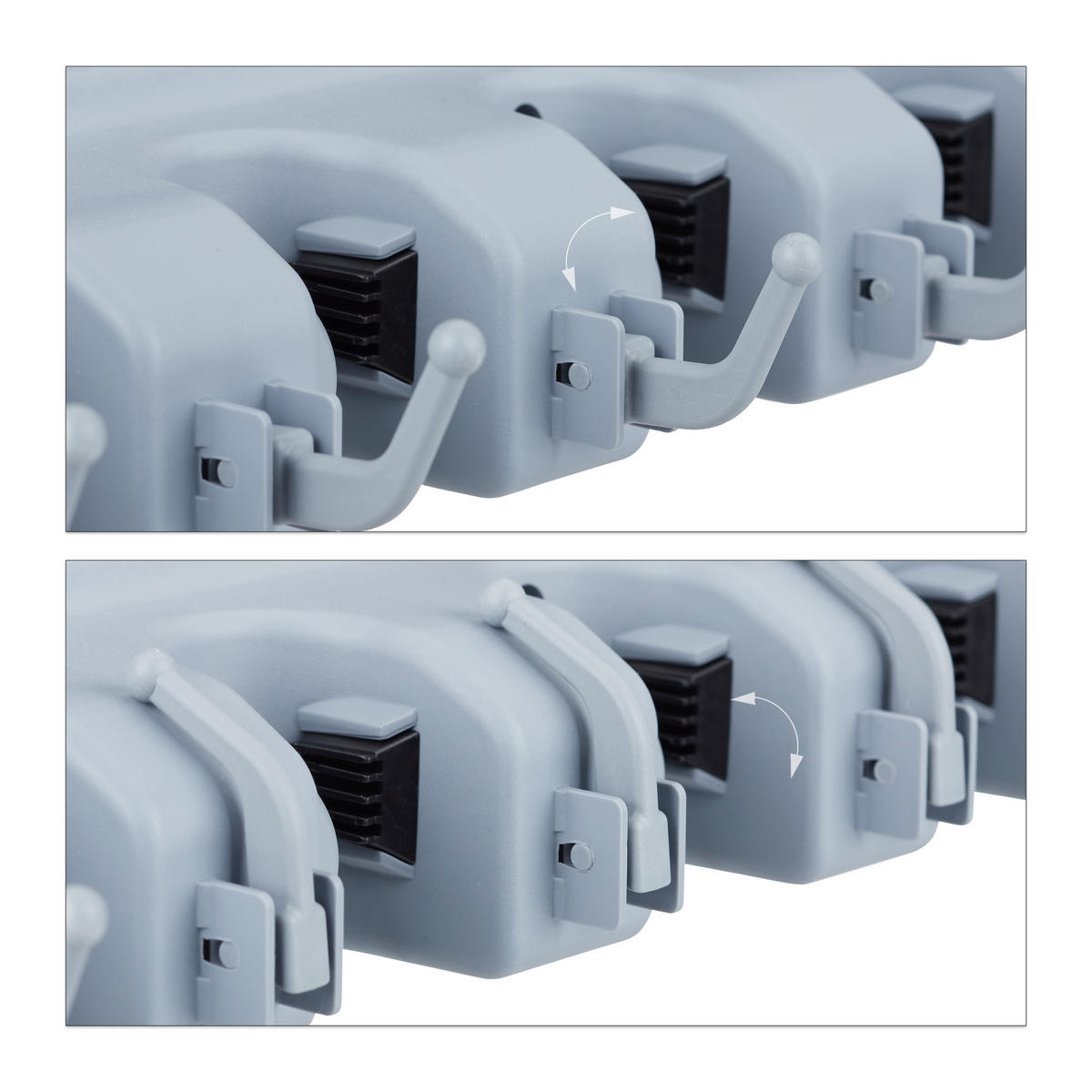 GERÄTEHALTER - Grau, Kunststoff (40/6/11cm) - Relaxdays