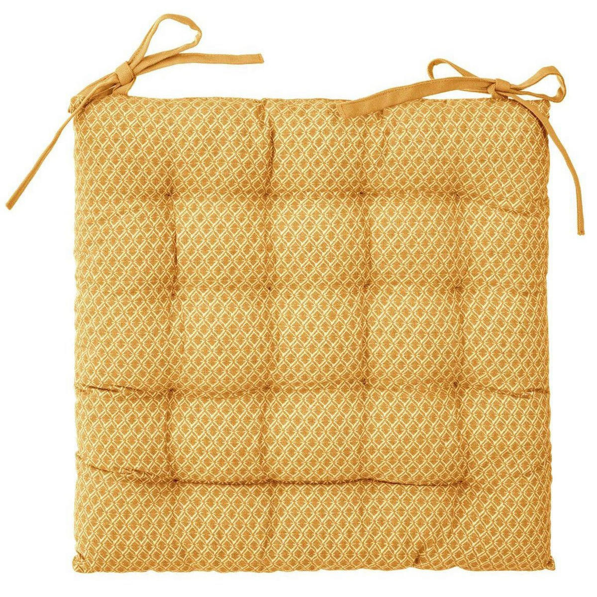 STUHLKISSEN Otto 38/38 cm - Gelb, Naturmaterialien (37cm) - Atmosphera Createur d´interieur