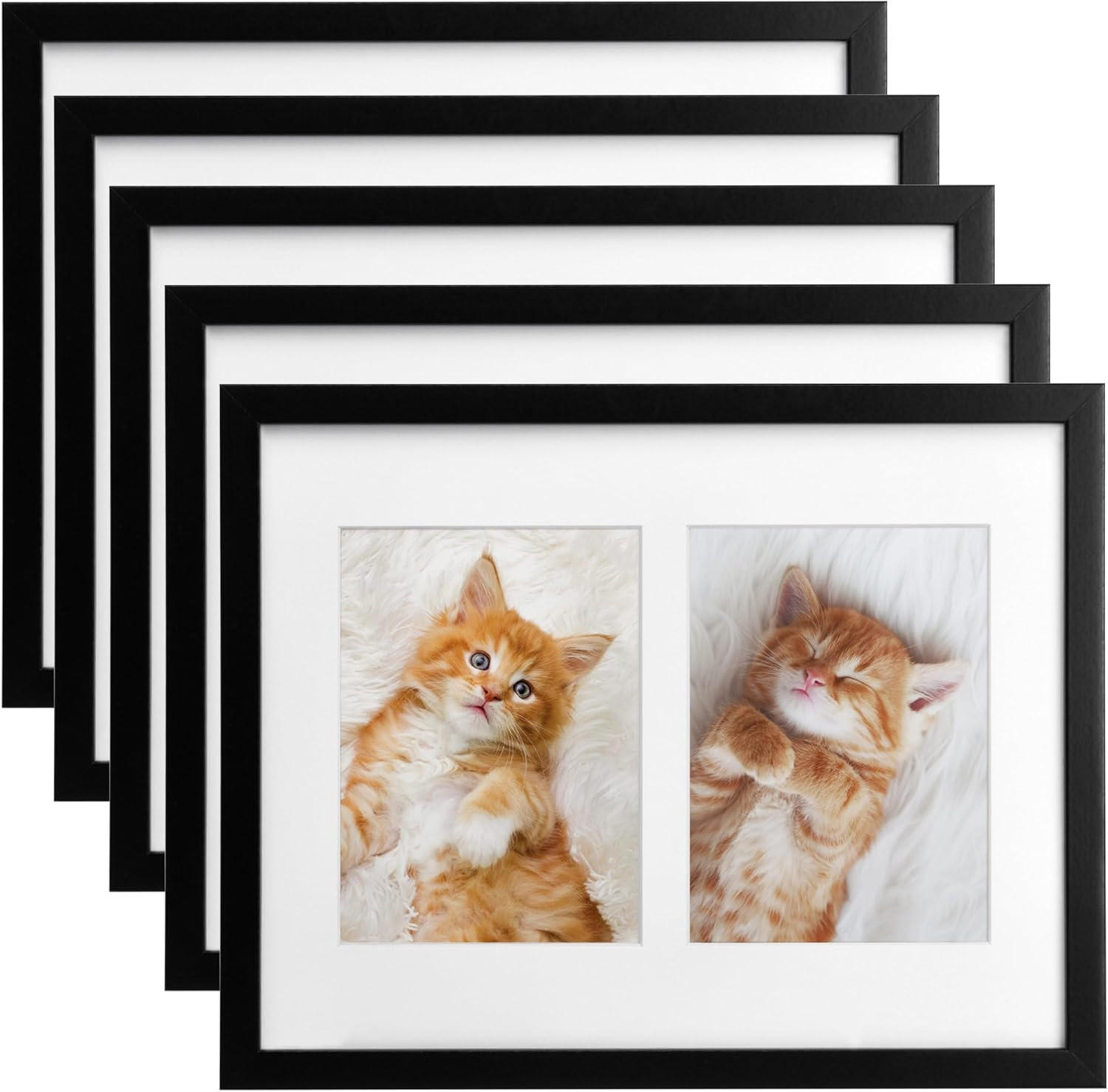 BILDERRAHMEN Galeria 13x18cm Schwarz (5tlg) - Schwarz, Holzwerkstoff (30/2/37cm) - BoMoe