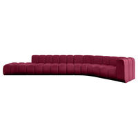 ECKSOFA modulares Sofa Tilmo-L2 - 490x194x70 cm Bordeauxrot - Bordeaux, Holzwerkstoff/Textil (490/194cm) - ALTDECOR