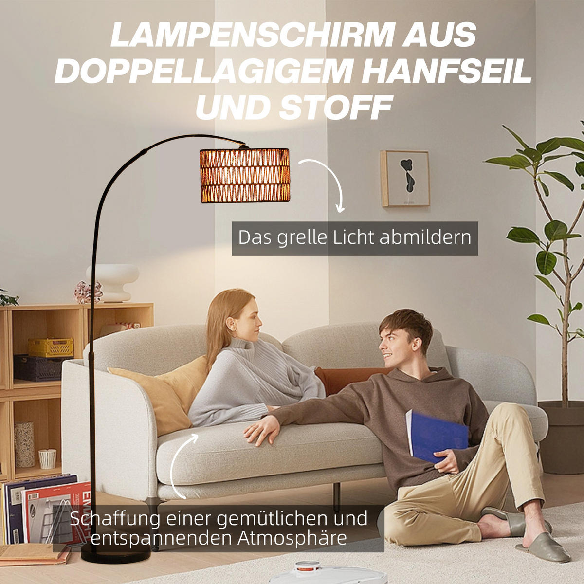 STEHLAMPE Wohnzimmer Stehleuchte, Schwarz, exkl. Glühbirne - Schwarz, Metall (34/93/175cm) - HOMCOM