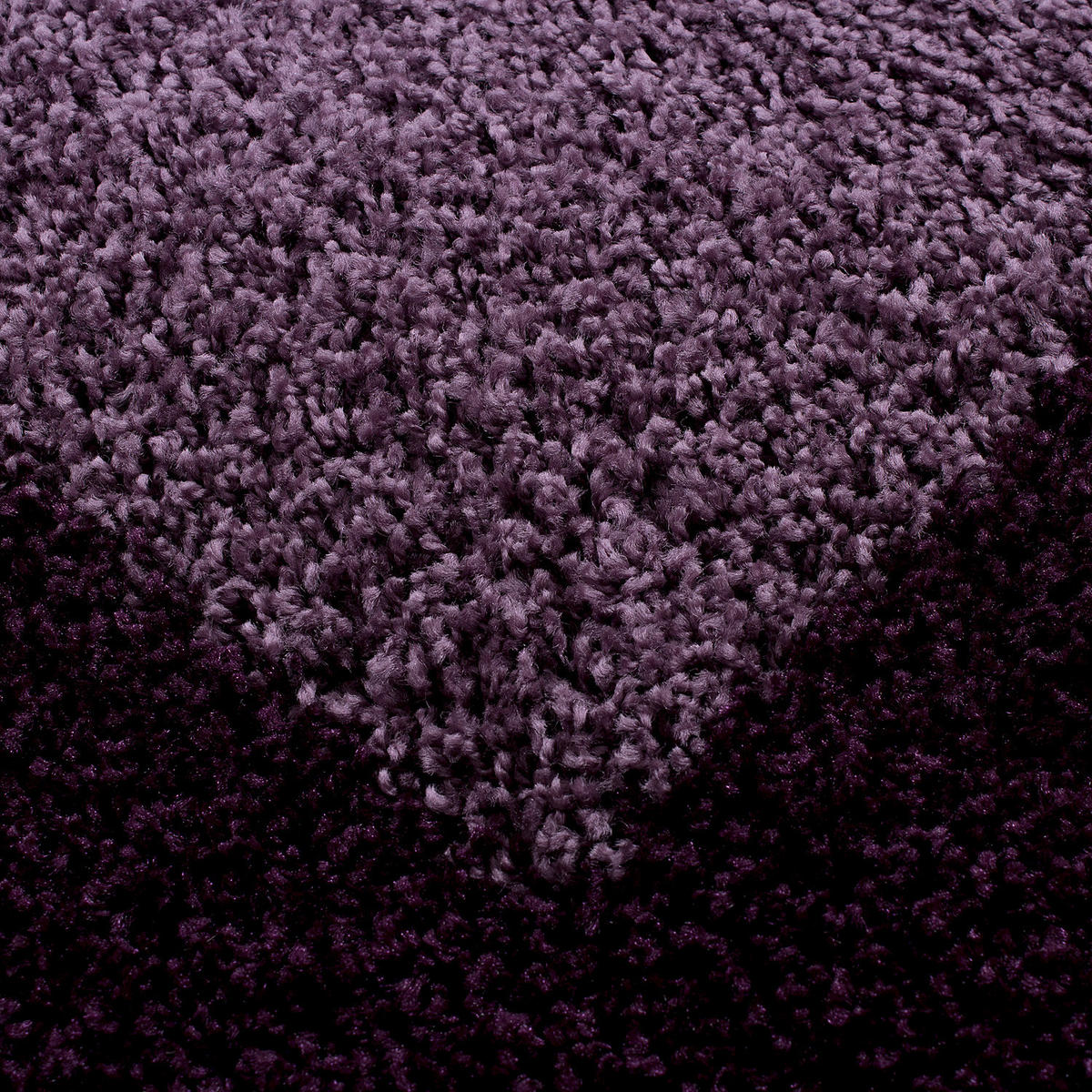TEPPICH Hochflor einfarbig mit Bordüre Polypropylen Wohnzimmer Violett Läufer 100x200 - Lila, Textil (100/200cm) - KADIMA DESIGN