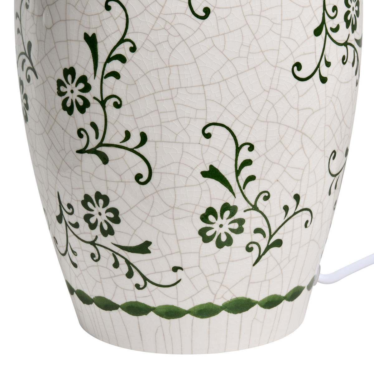 TISCHLAMPE Weiß Jinny - Weiß/Grün, Keramik (30/30/50cm) - Beliani