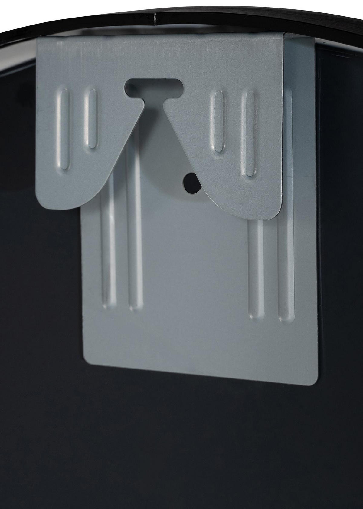 WANDSPIEGEL Gdansk Metall Schwarz Runder Spiegel - Schwarz, Metall (60/60/3cm) - DELUKE