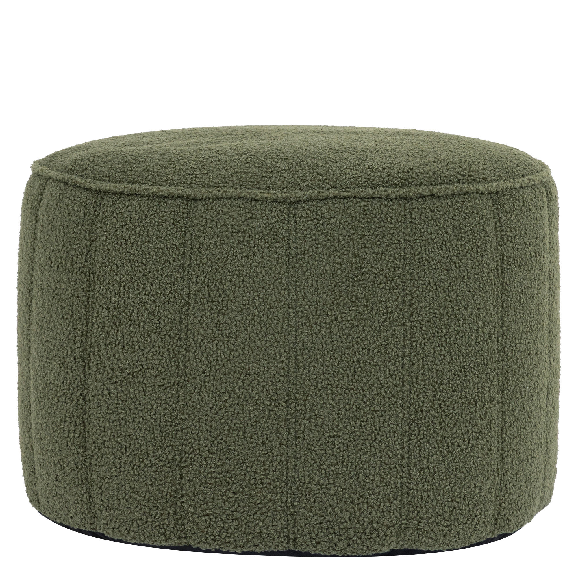 POUF aus Boucle Milano - Olivgrün, Textil (55/35/55cm) - icon