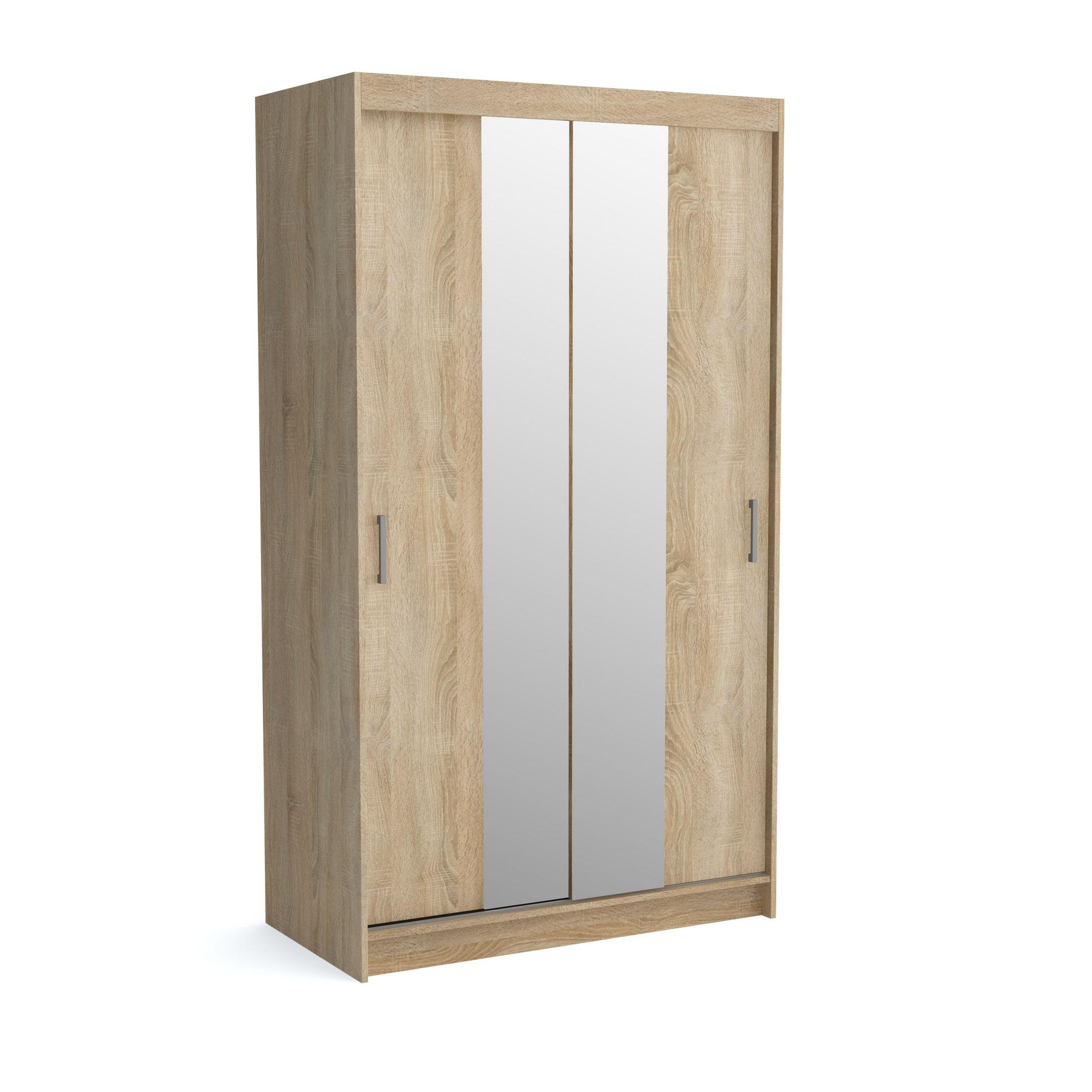 SCHWEBETÜRENSCHRANK NICOLA 120/215/60 cm 2-türig Sonoma Eiche - Sonoma Eiche, Holzwerkstoff (120/215/60cm) - MASSENO