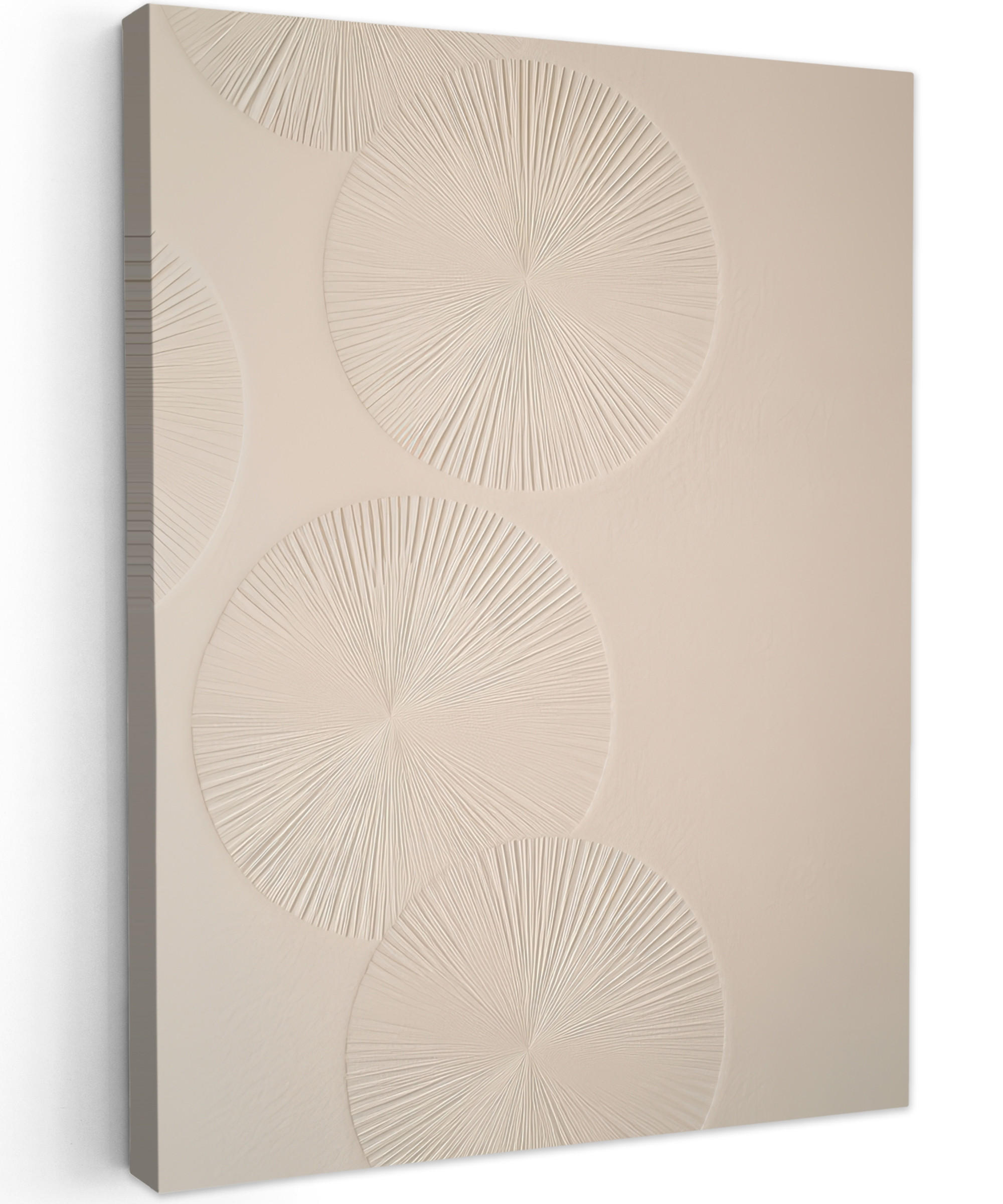 LEINWANDBILD Japandi - Beige - Modern 60x80 cm - Ecru, Textil (60/80cm) - MuchoWow