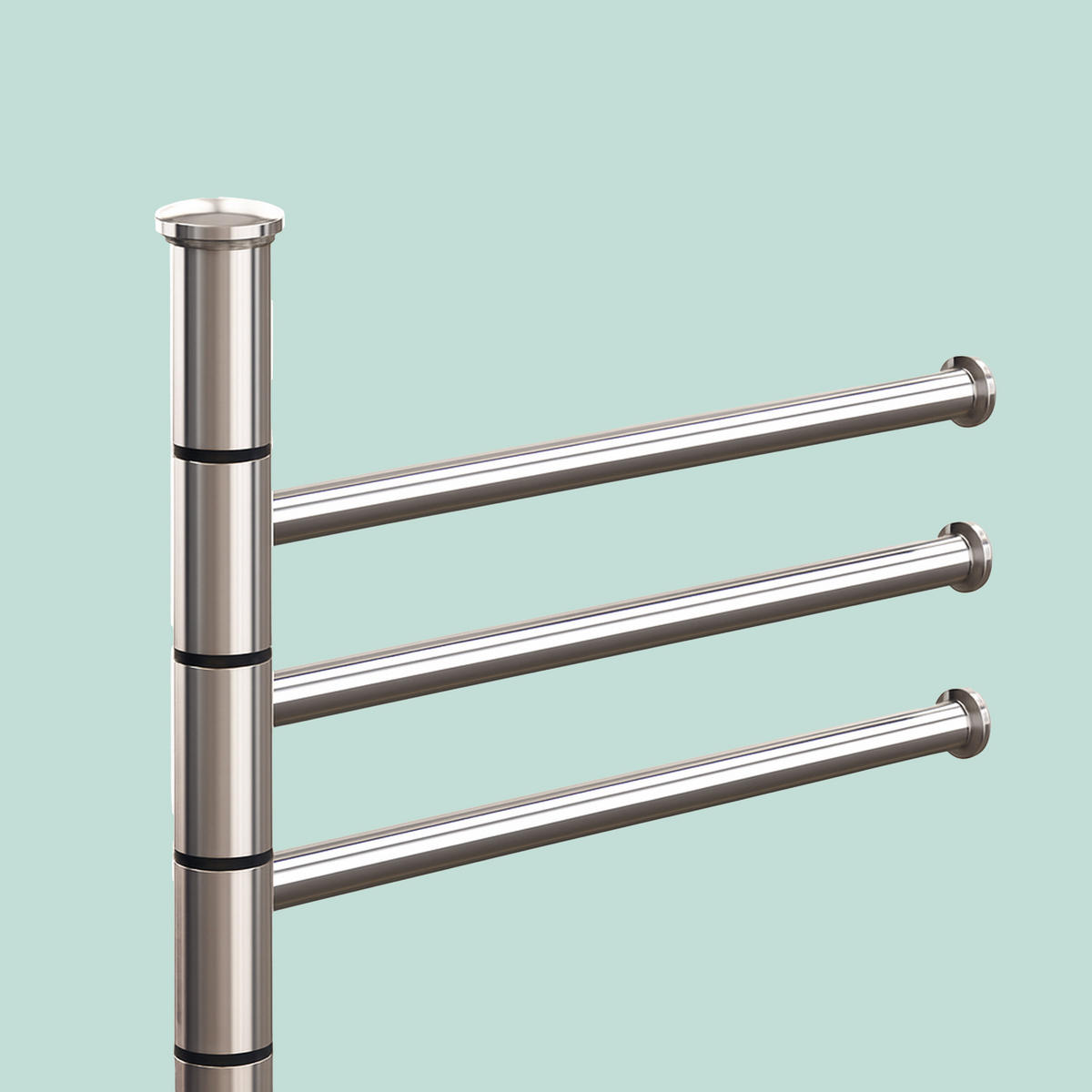 DRŽIAK na uteráky - strieborná, kov/plast (42/85.5/22cm) - Relaxdays