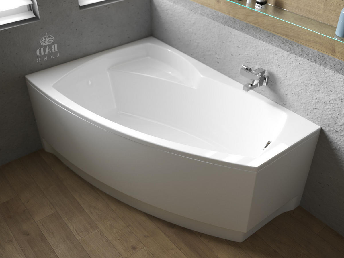 BADEWANNE Eckwanne FRIDA 140/80 Links Ablauf & Füße - Weiß, Kunststoff (80/55.5/140cm) - bad land