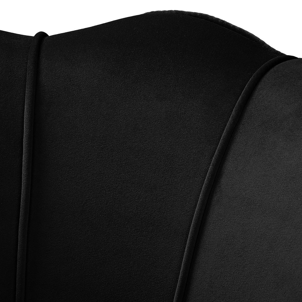 SESSEL - Samt, Füße Dunkel - Dunkelbraun/Schwarz, Birkenholz/Textil (75/74/75cm) - home24