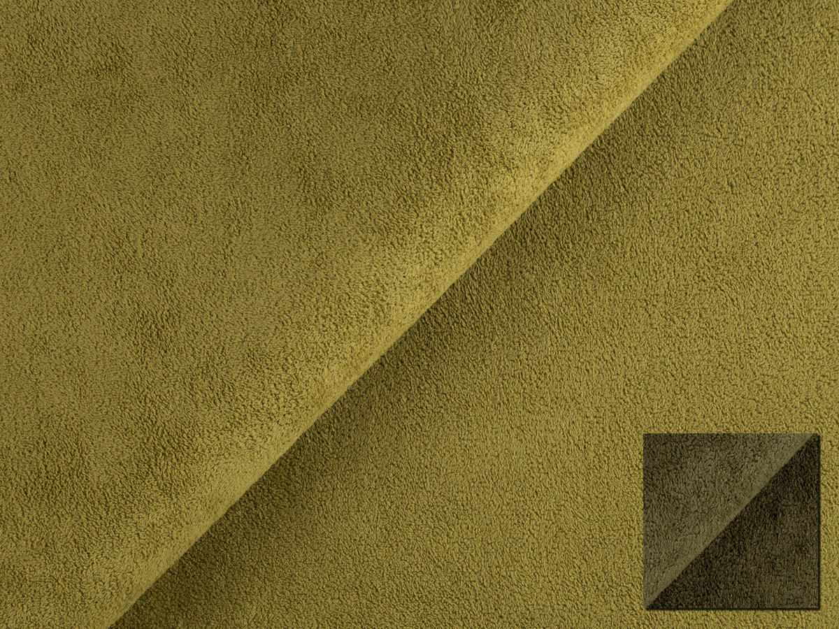 KINDERSOFA Vero im modernen und abgerundeten Design mit Schlaffunktion und Bettkasten aus Grün Plüschstoff mit dunkelgrüner Paspel - Schwarz/Grün, Holz/Kunststoff (210/90/98cm) - S-Style Möbel