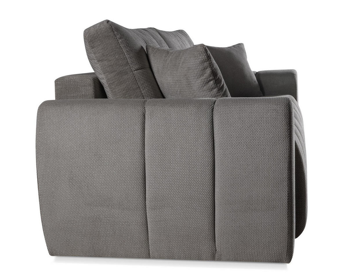 SOFA Futu Dunkelgrau, mit Schlaffunktion - Dunkelgrau, Holzwerkstoff (263/93/105cm) - Bettso