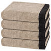 HANDTUCH Lifestyle Splash 4er-Set - Beige, Textil (50/100cm) - Cawö