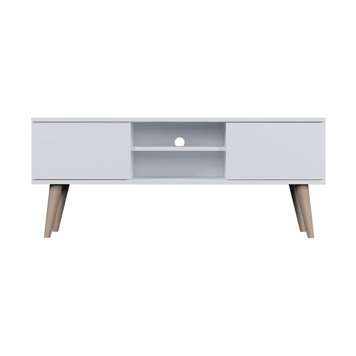 TV STOLÍK Toronto Biela - biela, kompozitné drevo (120/35/55cm) - Petits-meubles