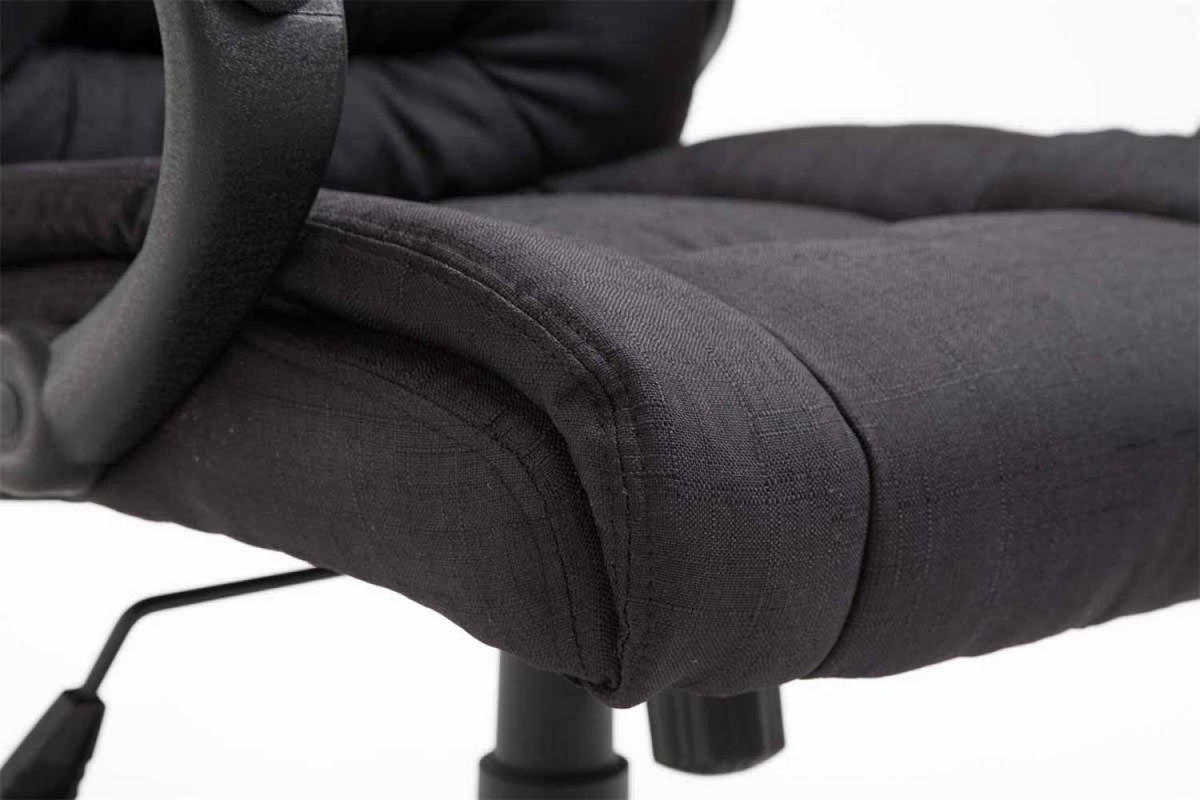 DREHSTUHL Stoff Schwarz - Schwarz, Kunststoff/Textil (66/106/70cm) - CLP