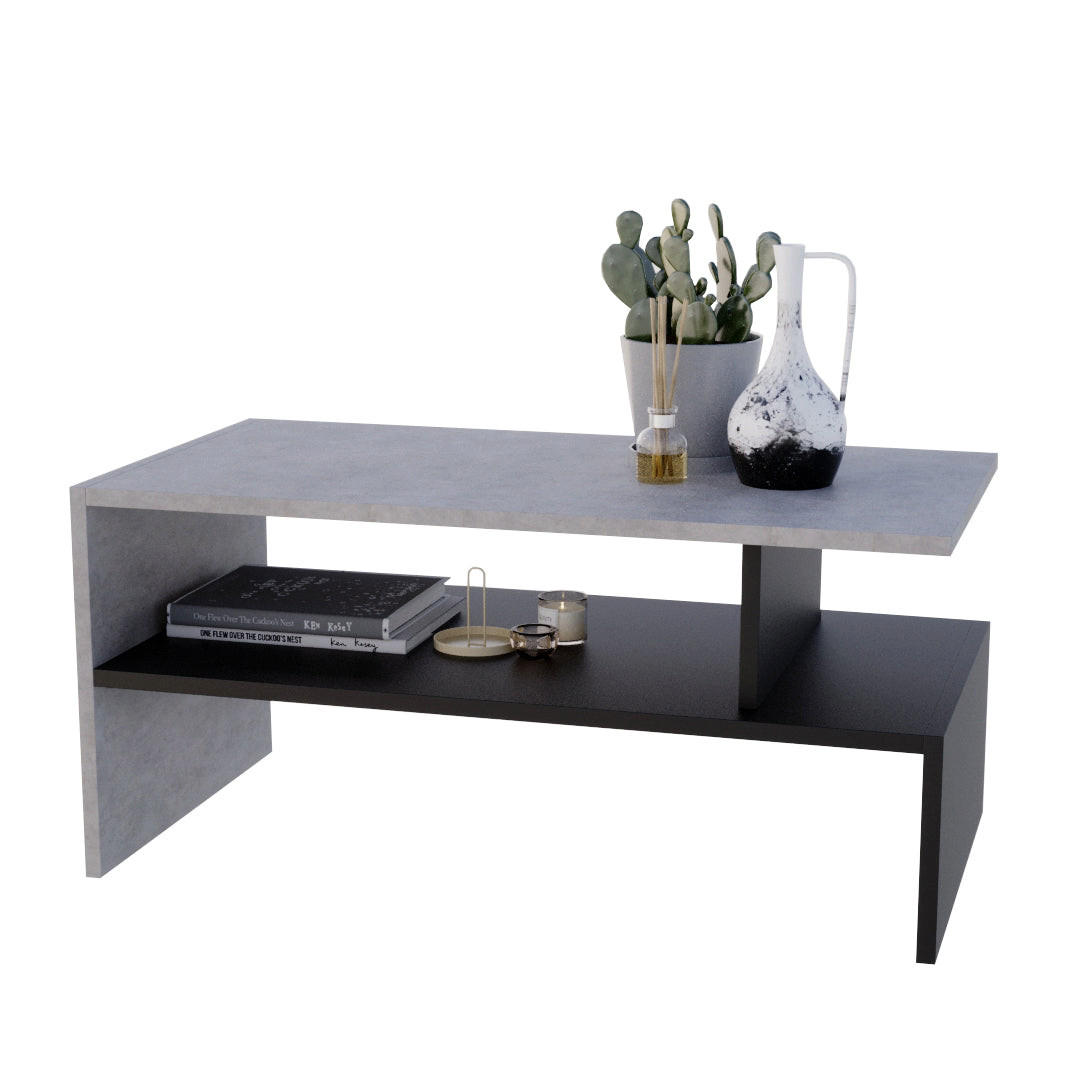 COUCHTISCH JULA 93 - Multicolor/Schwarz, Holz (50/93/45cm) - Mat-Haus