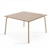 GARTENTISCH , Taupe - Taupe, Metall (120/120/72cm) - Oviala