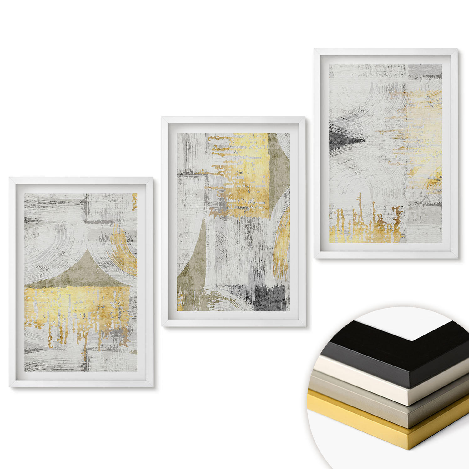 ArtPrintCave Wandbilder Weiß 40x60 cm