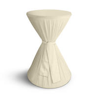 STEHTISCHHUSSE Ø60 cm x 145 cm - Spandex Stretch ( Öko-Tex ) Stehtisch Husse für Gastro, Hochzeit, Events, Geburtstag - waschbar 60°C Champagner - Champagner, Textil (60/145cm) - Bestlivings