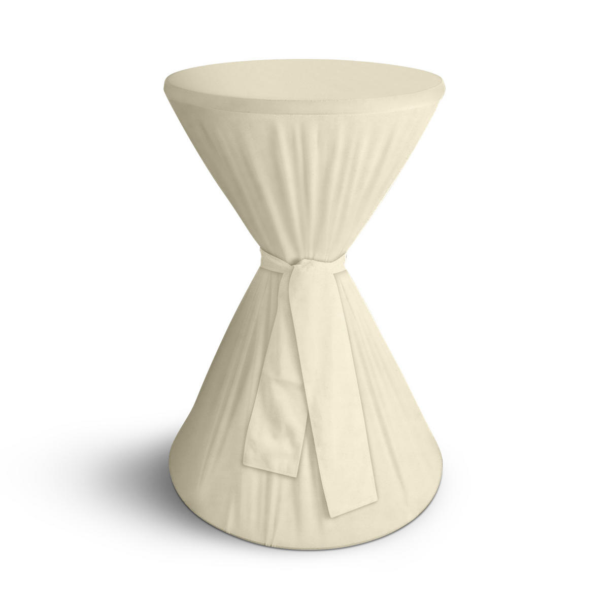 STEHTISCHHUSSE Ø60 cm x 145 cm - Spandex Stretch ( Öko-Tex ) Stehtisch Husse für Gastro, Hochzeit, Events, Geburtstag - waschbar 60°C Champagner - Champagner, Textil (60/145cm) - Bestlivings