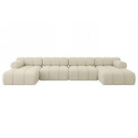 WOHNLANDSCHAFT modulares Sofa Tesso-U2 - 380x160x70 cm Beige Bouclé - Beige, Holzwerkstoff/Textil (380/70/160cm) - ALTDECOR