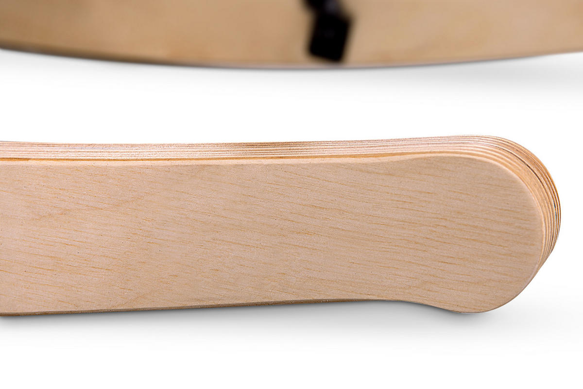 SCHAUKELSESSEL ADDUCTI breiter Sitz für mehr Komfort, Braun - Eichefarben/Braun, Holz/Textil (75/94/112cm) - KONSIMO®