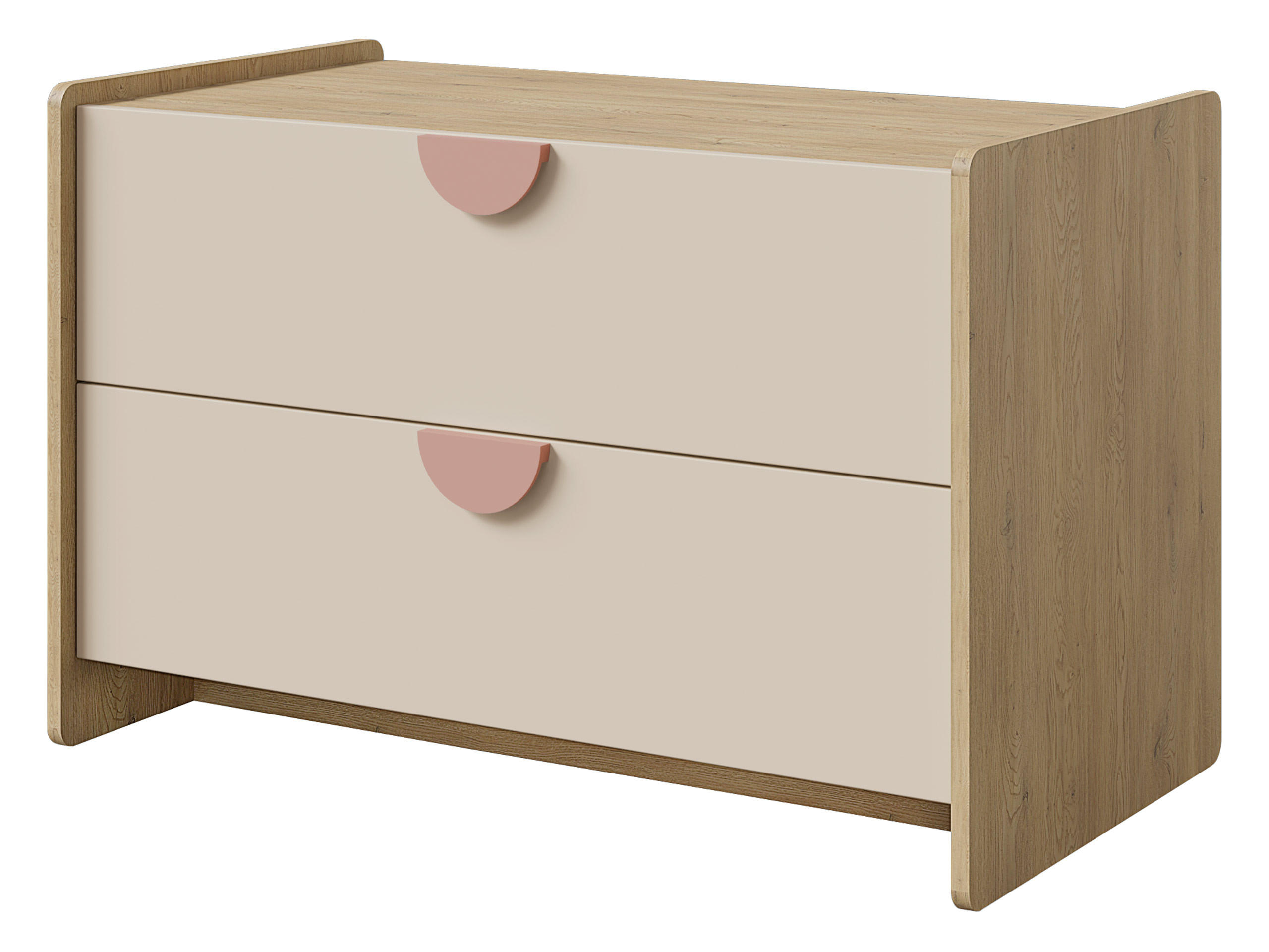 Mirjan24 Tv-Lowboard Eiche, Rosa 94x61x50 cm
