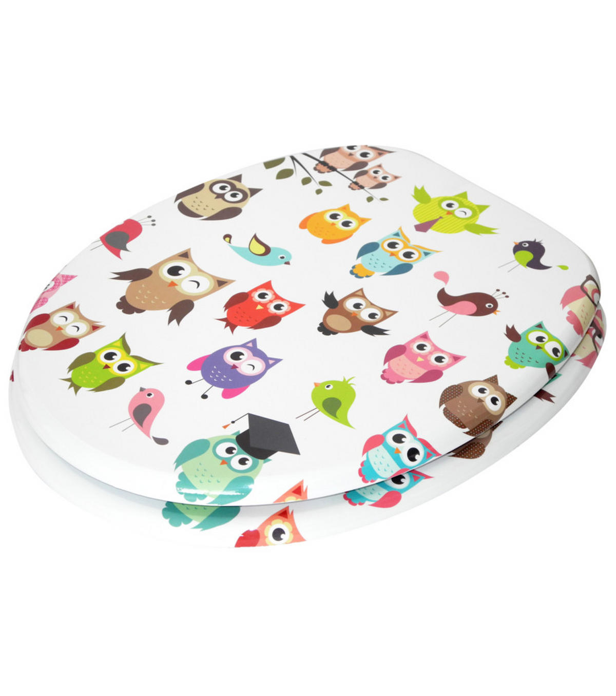 WC-SITZ Owl - Multicolor, Holzwerkstoff (38/6/47cm) - Sanilo