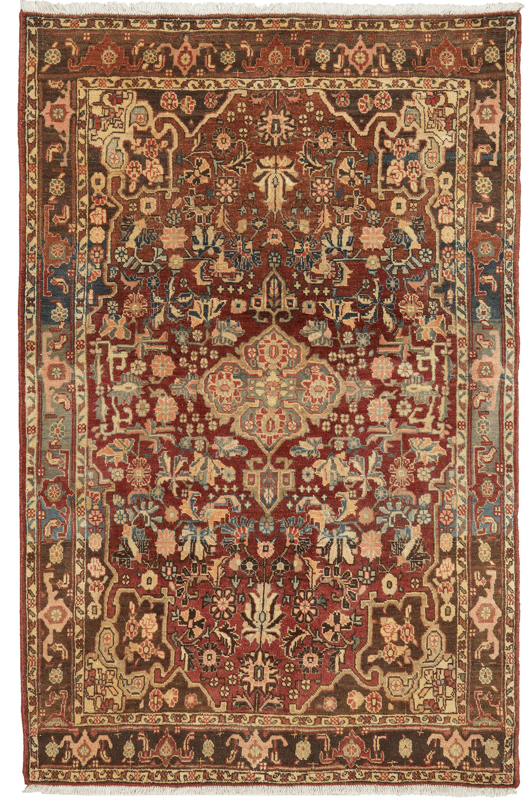 ORIENTTEPPICH handgeknüpft Heritage Rot, Beige 156/100 cm Schurwolle - Beige/Rot, Textil (100/156cm) - Looma
