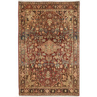 ORIENTTEPPICH handgeknüpft Heritage Rot, Beige 156/100 cm Schurwolle - Beige/Rot, Textil (100/156cm) - Looma