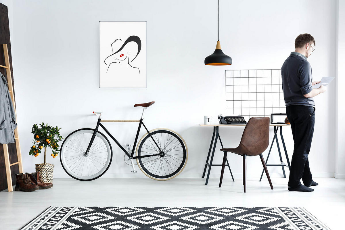 WANDBILD Schwarz 50/70 cm - Schwarz/Weiß, Glas (1.97/70cm) - KUNSTLOFT