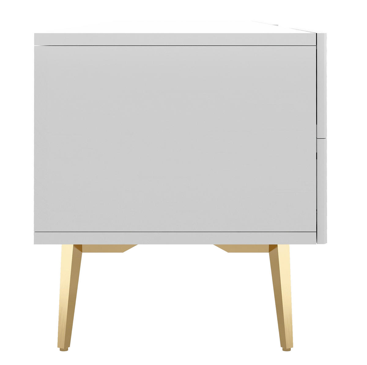 TV-LOWBOARD aus MDF 180x35x41 cm Weiß mit 2 Schubladen und Stauraum - Weiß, Holzwerkstoff (180/44/35cm) - IVMEU
