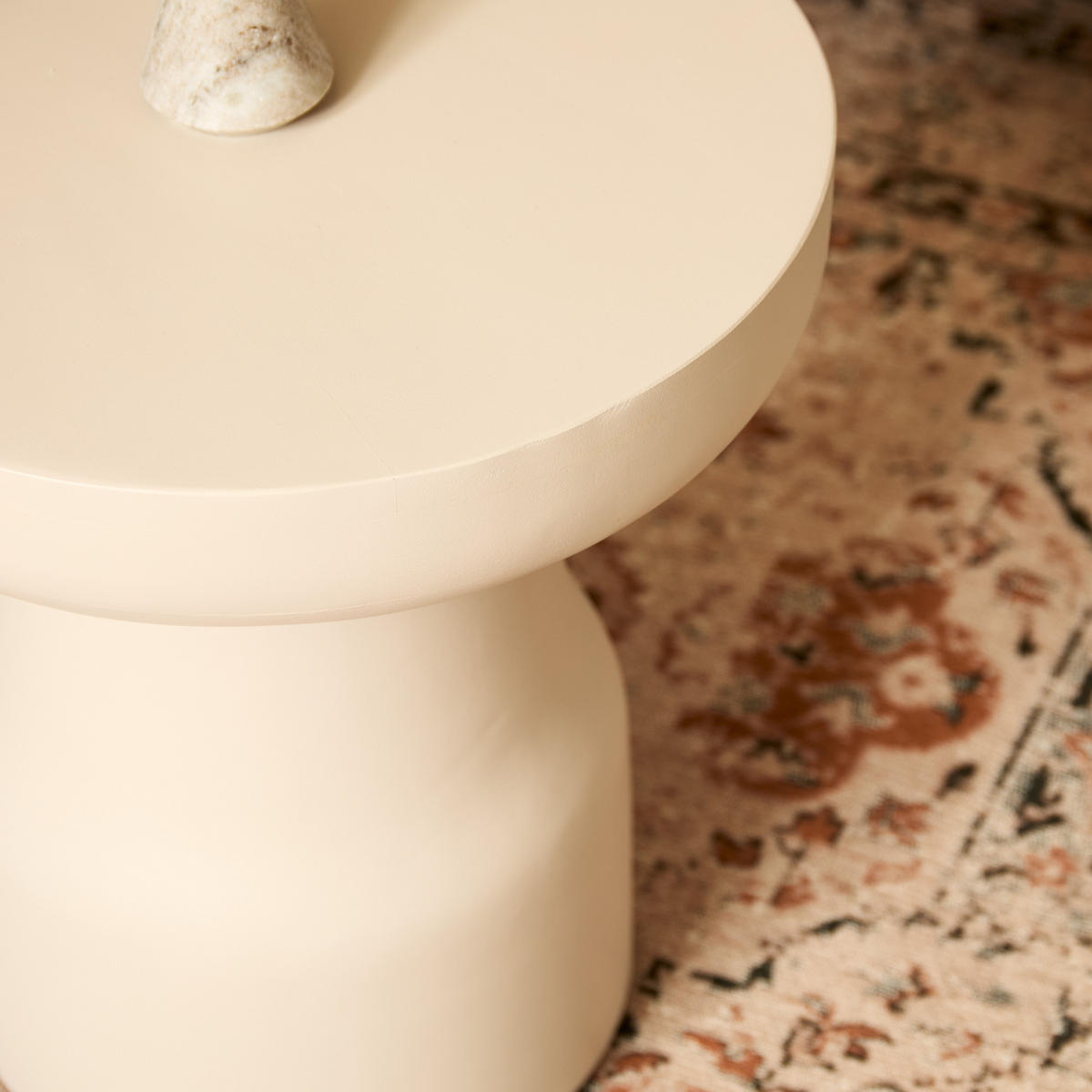 BEISTELLTISCH Drum Weiß 40/40/42 cm - Weiß, Holz (40/40/42cm) - Starfurn