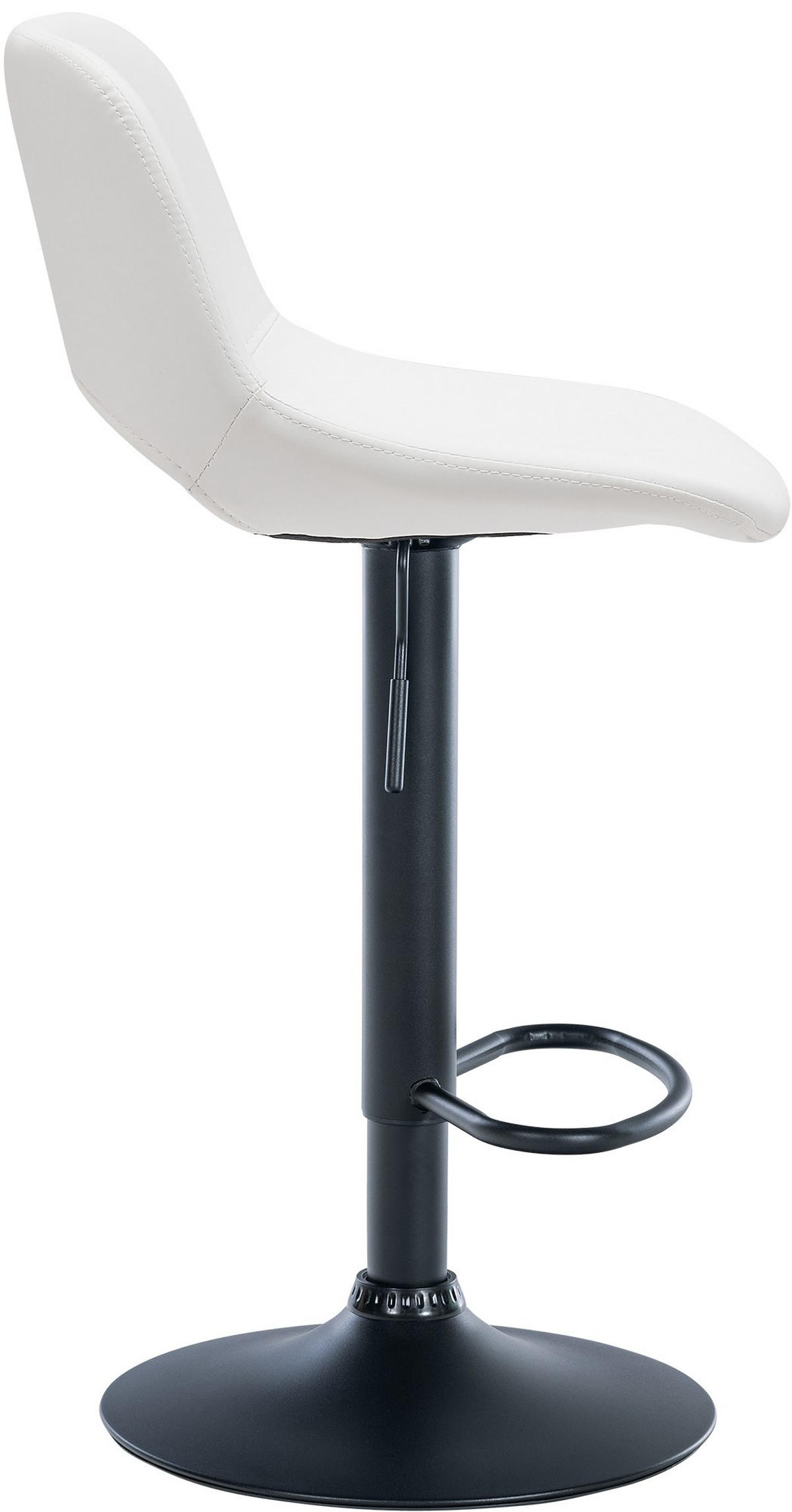 BARHOCKER Lederlook weiß - Weiß, Textil (42/86/46cm) - CLP