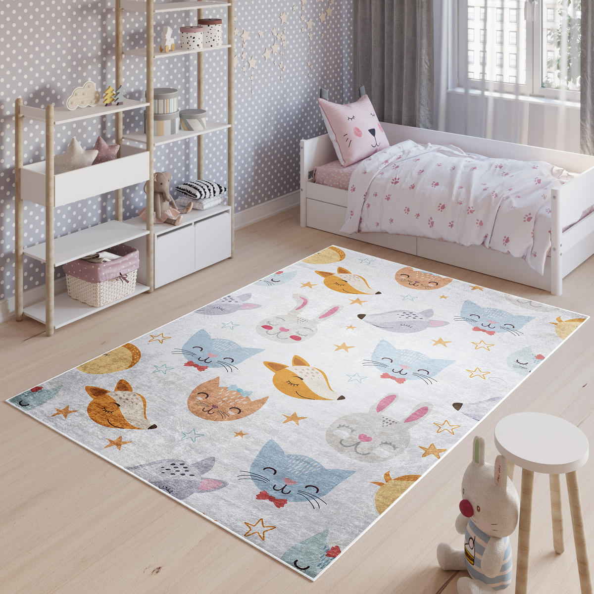 TEPPICH EMMA Grau 140/200 cm - Grau, Kunststoff (140/200cm) - Tapiso