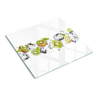 GLASPLATTE 60x52 cm Kiwi und Wasser - Grün, Glas (60/0.4/52cm) - TULUP
