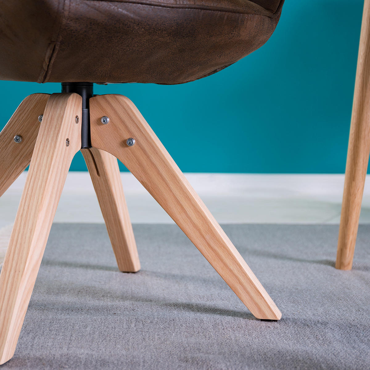 ARMLEHNENSTUHL - Drehbar - Braun, Textil (60/83/65cm) - home24