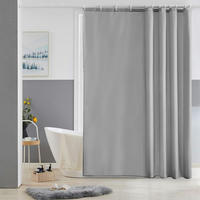 DUSCHVORHANG 180 x 180 cm Grau - Grau, Textil (180/180cm)