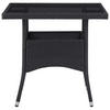 GARTENTISCH Tischmund 80/75/80 cm - Schwarz, Naturmaterialien (80/80/75cm) - ZMH